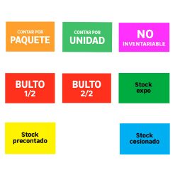 Pegatinas inventario 50x30 mm