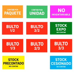 Pegatinas Inventariado 120x70 mm