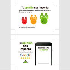 Tarjeta NPS + opinión doble cara