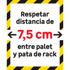 Pegatinas distancia de seguridad 75 mm