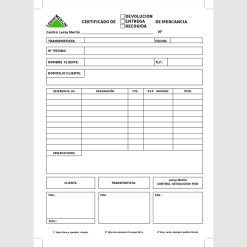Talonarios certificado de entrega