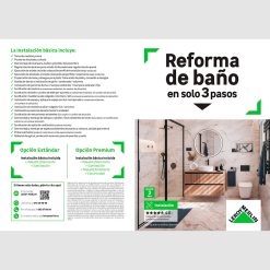 Díptico reforma baño en solo 3 pasos