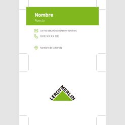 Tarjetas asesor Leroy Merlin