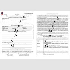 Talonarios hojas reclamaciones