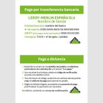Pagar por transferencia bancaria - Pago a distancia