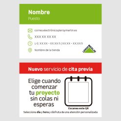 Tarjetas asesor Timify (cita previa)