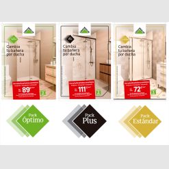 Flyer A5 Cambio bañera por ducha Packs (Plus, Óptimo y Estándar)