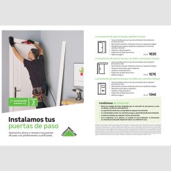 Flyer A5 Instalación puertas de paso