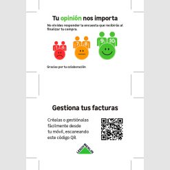 Tarjetas NPS + QR facturas