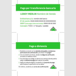 Tarjeta abono por transferencia