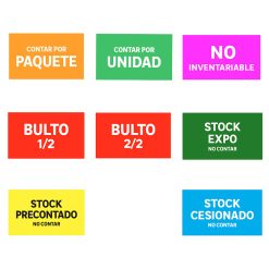 Pegatinas Inventariado 120x70 mm