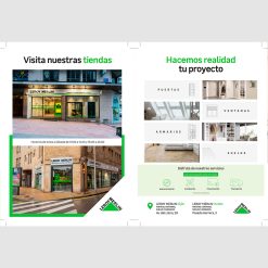 Flyer A5 Puertas ventana armarios LM Gijón y Oviedo